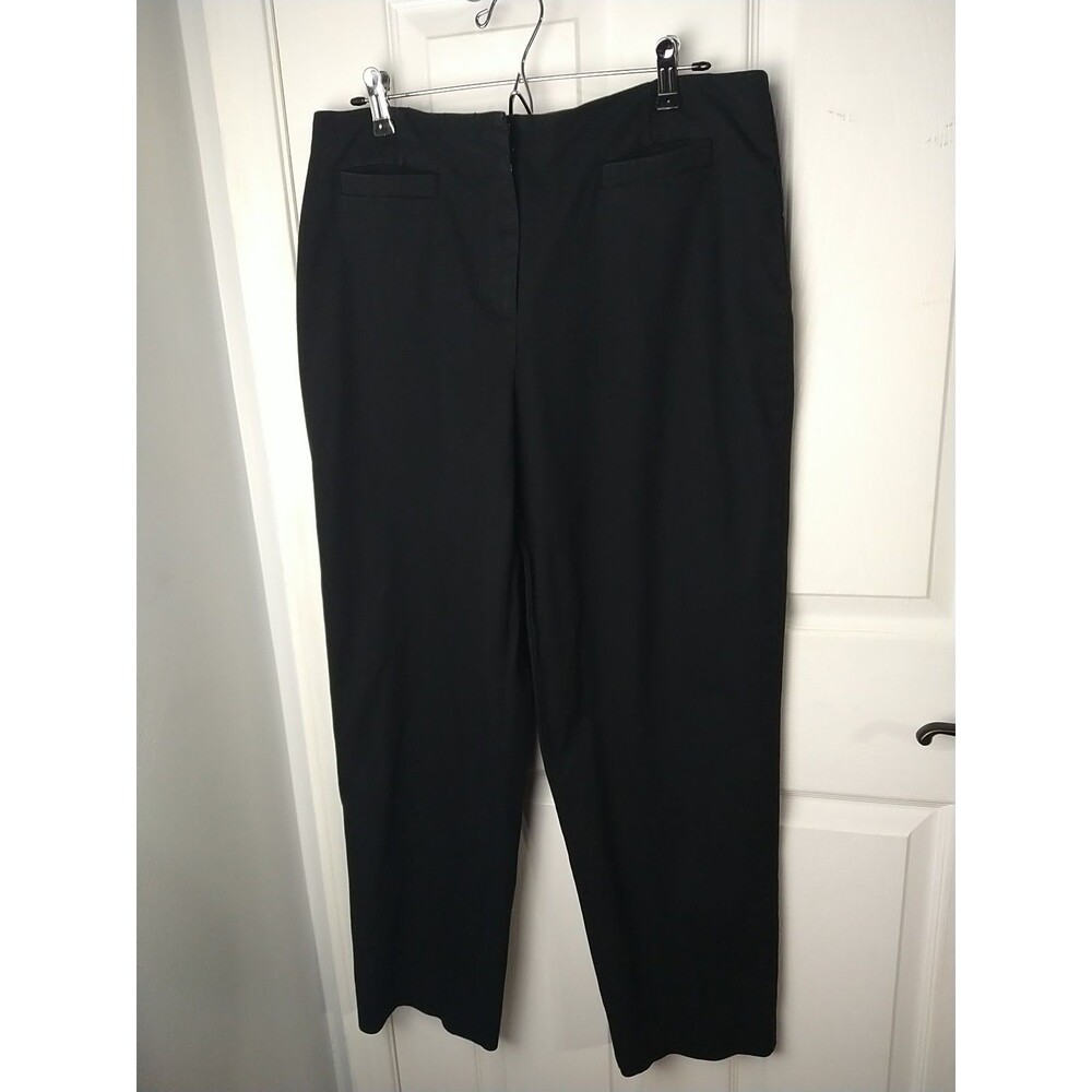 Talbots Woman 14 Black Pant/Trouser/Slacks Straight  Coin Pocket Business Career